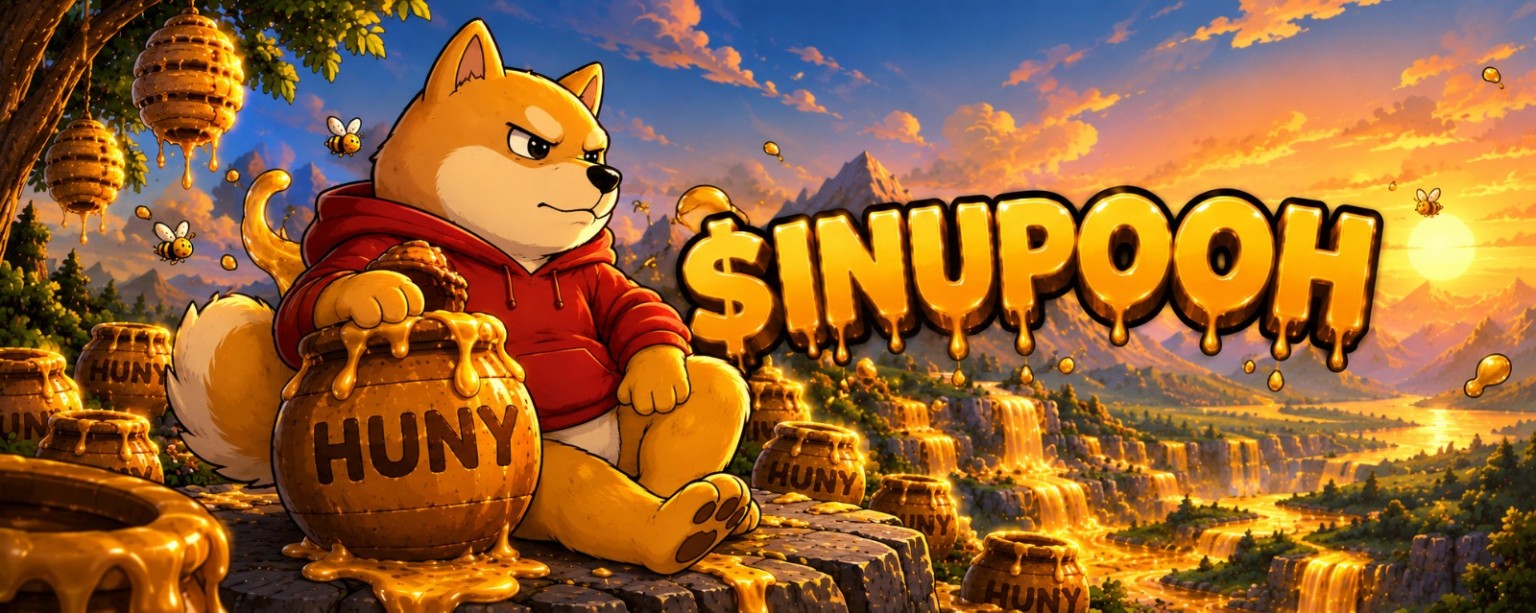 Inu the Pooh guarding his huny kingdom